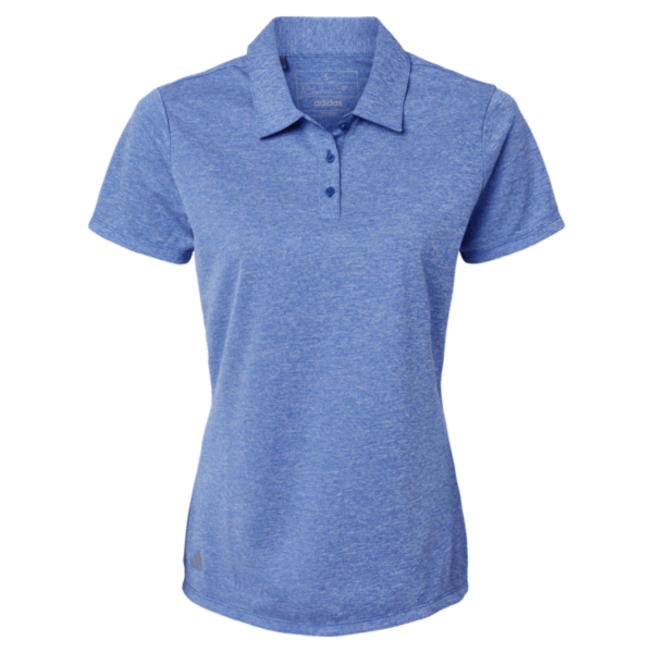 Adidas Women's Heathered Polo, Collegiate Royal Melange, Front view