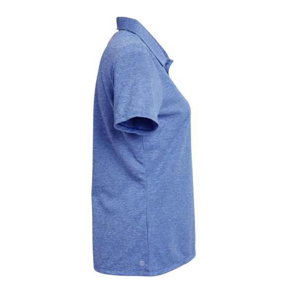 Adidas Women's Heathered Polo, Collegiate Royal Melange, Right Sleeve view