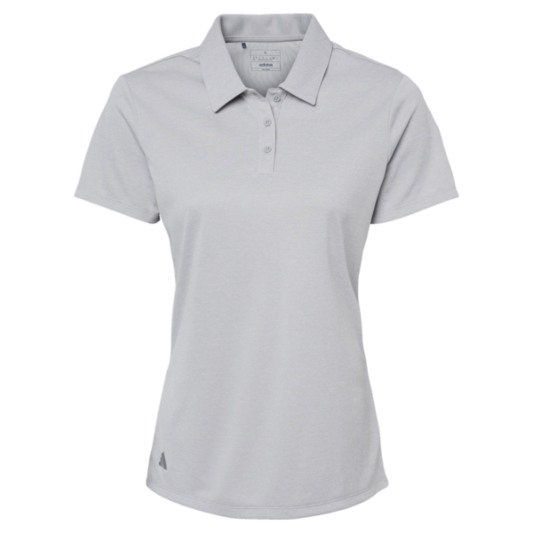 Adidas Women's Heathered Polo, Grey Two Melange, Front view
