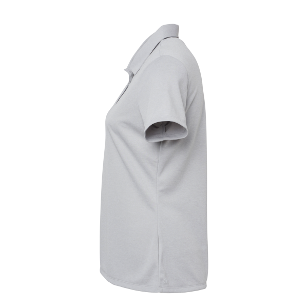 Adidas Women's Heathered Polo, Grey Two Melange, Left Sleeve view