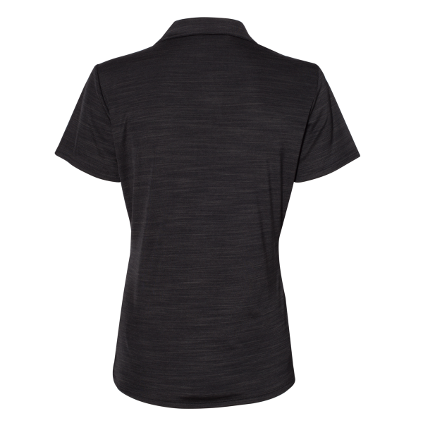 Adidas Women's Mélange Polo, Black Melange, Back view