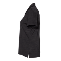 Adidas Women's Mélange Polo, Black Melange, Left Sleeve view