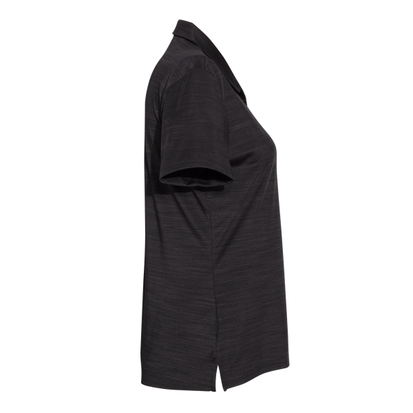 Adidas Women's Mélange Polo, Black Melange, Right Sleeve view