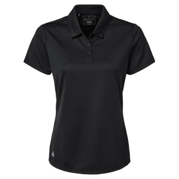 Adidas Women's Micro Piqué Polo, Black, Front view