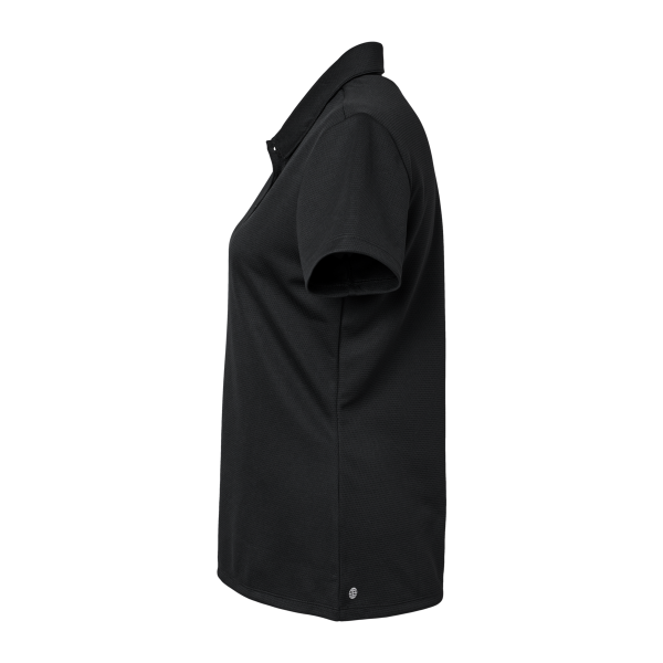 Adidas Women's Micro Piqué Polo, Black, Left Sleeve view