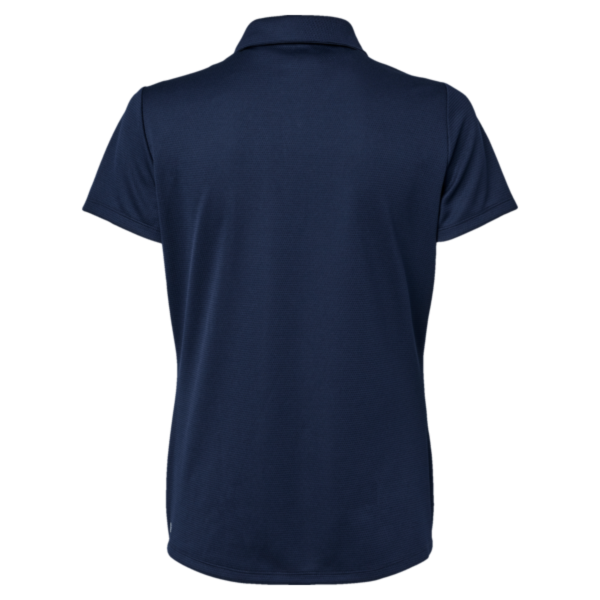 Adidas Women's Micro Piqué Polo, Collegiate Navy, Back view