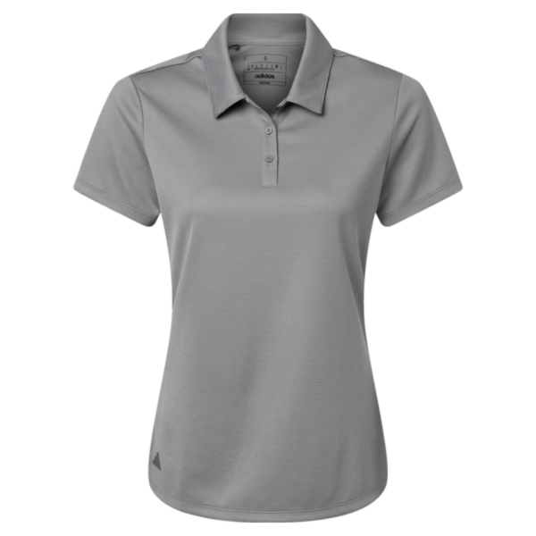 Adidas Women's Micro Piqué Polo, Grey Three, Front view