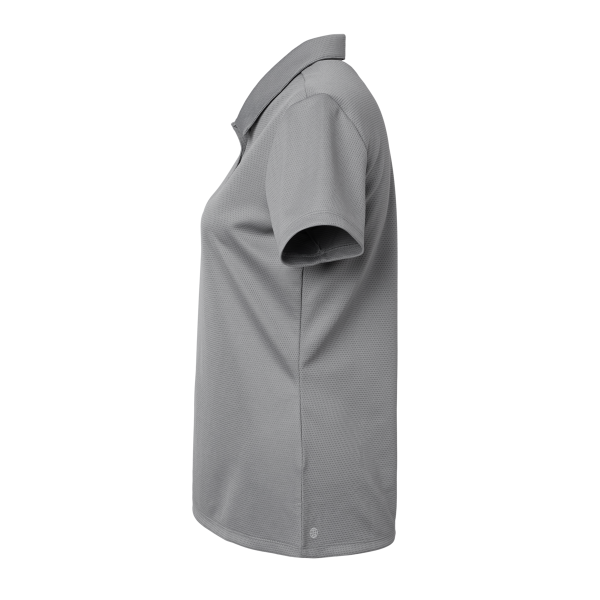 Adidas Women's Micro Piqué Polo, Grey Three, Left Sleeve view