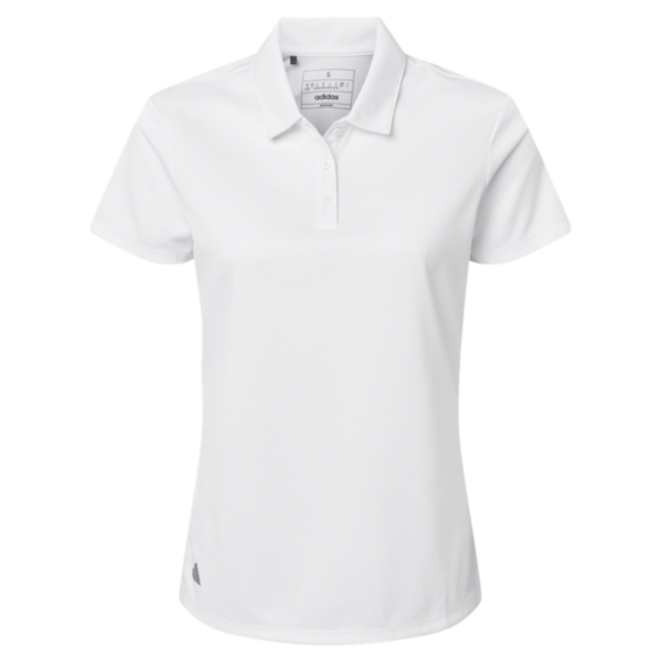 Adidas Women's Micro Piqué Polo, White, Front view