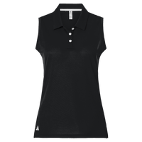 Adidas Women's Ottoman Sleeveless Polo, Black, Front view