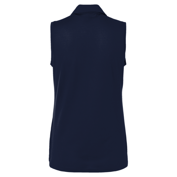 Adidas Women's Ottoman Sleeveless Polo, Collegiate Navy, Back view