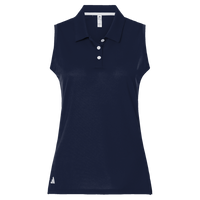 Adidas Women's Ottoman Sleeveless Polo, Collegiate Navy, Front view