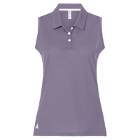 Adidas Women's Ottoman Sleeveless Polo, Preloved Violet, Front view