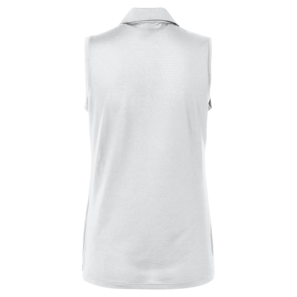 Adidas Women's Ottoman Sleeveless Polo, White, Back view