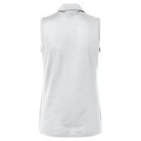 Adidas Women's Ottoman Sleeveless Polo, White, Back view