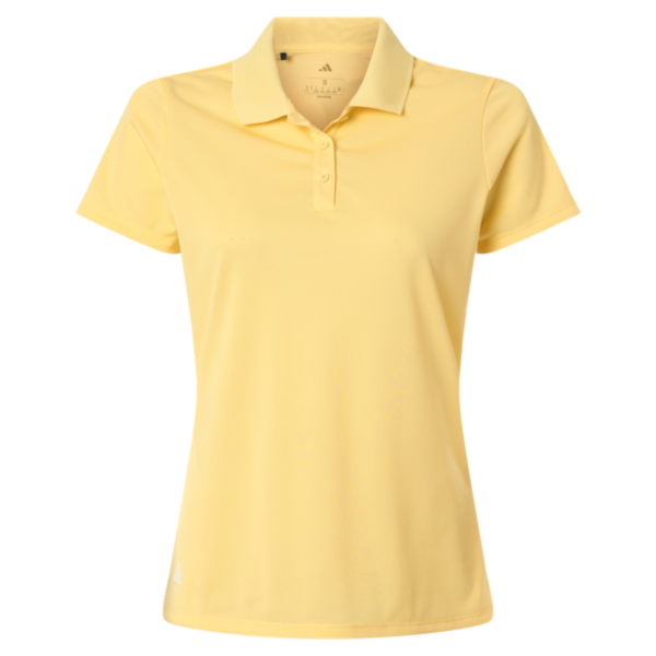 Adidas Women's Performance Piqué Polo, Almost Yellow, Front view