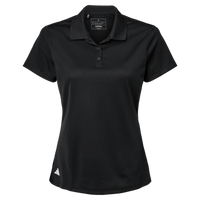 Adidas Women's Performance Piqué Polo, Black, Front view