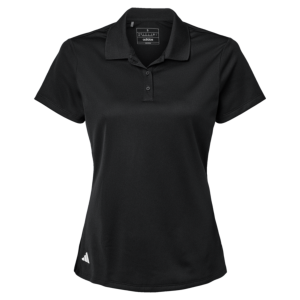 Adidas Women's Performance Piqué Polo, Black, Front view