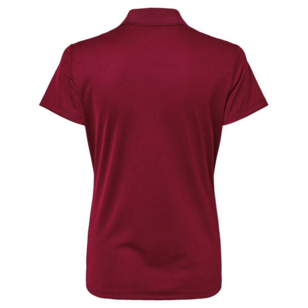 Adidas Women's Performance Piqué Polo, Collegiate Burgundy, Back view