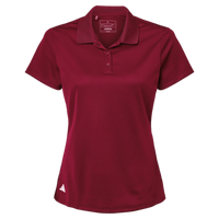 Adidas Women's Performance Piqué Polo, Collegiate Burgundy, Front view