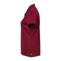 Adidas Women's Performance Piqué Polo, Collegiate Burgundy, Left Sleeve view