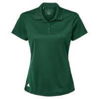 Adidas Women's Performance Piqué Polo, Collegiate Green, Front view