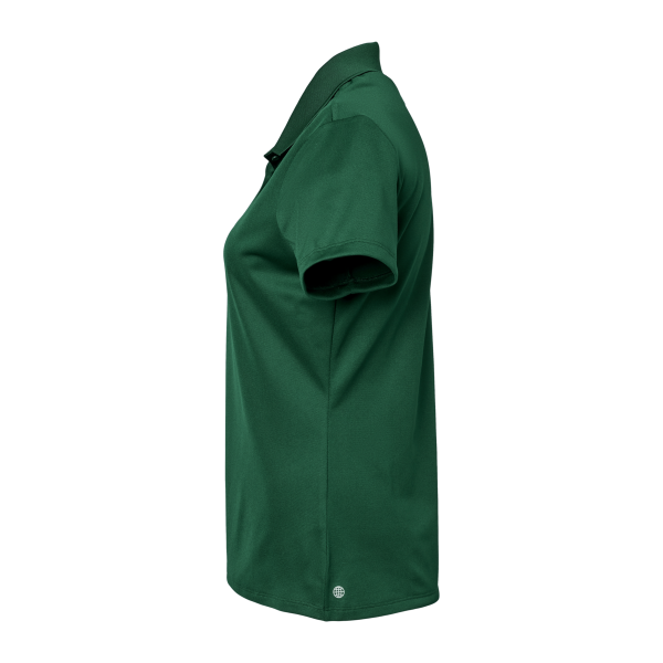 Adidas Women's Performance Piqué Polo, Collegiate Green, Left Sleeve view