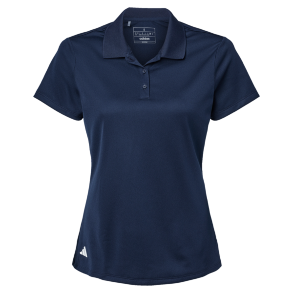 Adidas Women's Performance Piqué Polo, Collegiate Navy, Front view