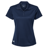 Adidas Women's Performance Piqué Polo, Collegiate Navy, Front view
