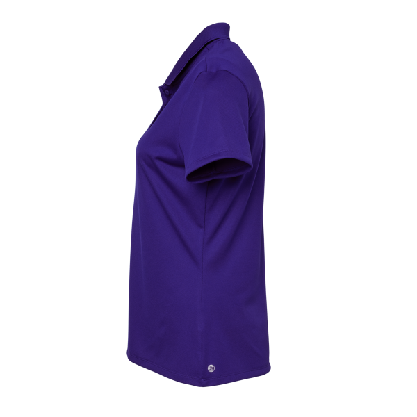 Adidas Women's Performance Piqué Polo, Collegiate Purple, Left Sleeve view