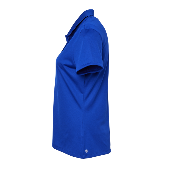 Adidas Women's Performance Piqué Polo, Collegiate Royal, Left Sleeve view