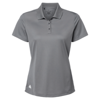Adidas Women's Performance Piqué Polo, Grey Three, Front view