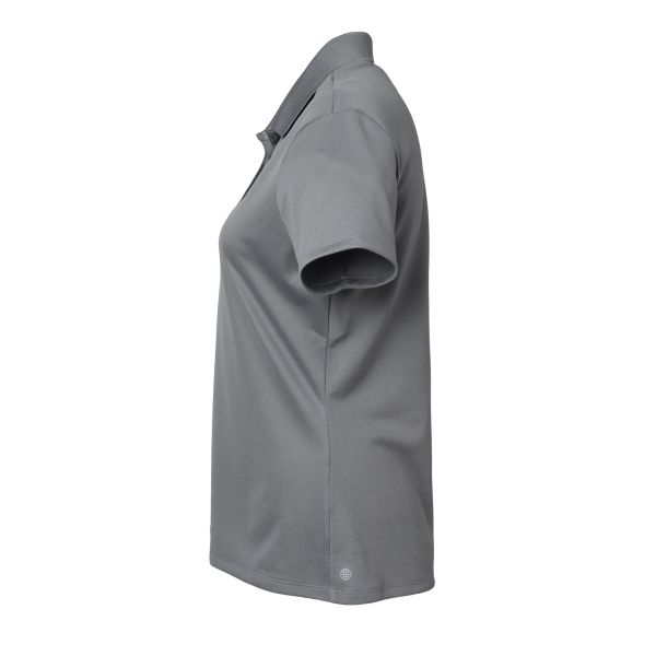 Adidas Women's Performance Piqué Polo, Grey Three, Left Sleeve view