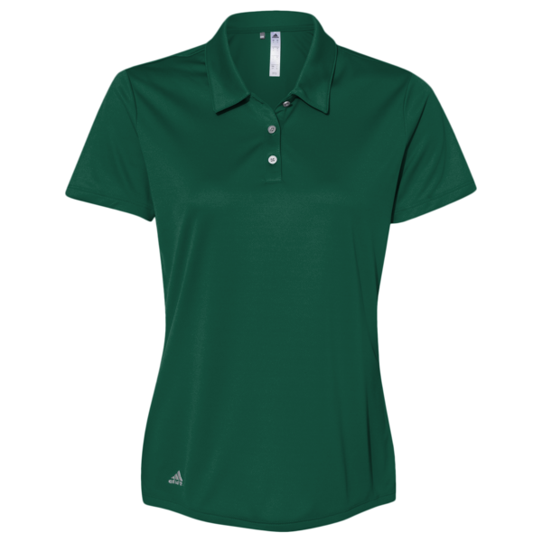 Adidas Women's Performance Polo, Collegiate Green, Front view