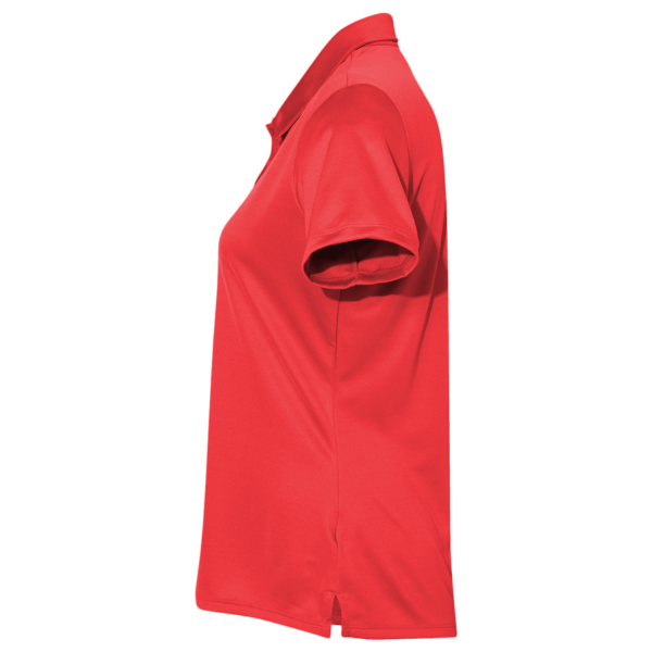 Adidas Women's Performance Polo, Collegiate Red, Left Sleeve view