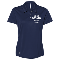 Adidas Women's Performance Polo, Navy, Front view, Mockup