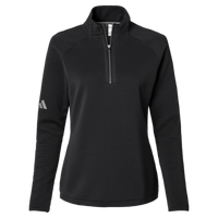 Adidas Women's Spacer Quarter-Zip Pullover, Black, Front view