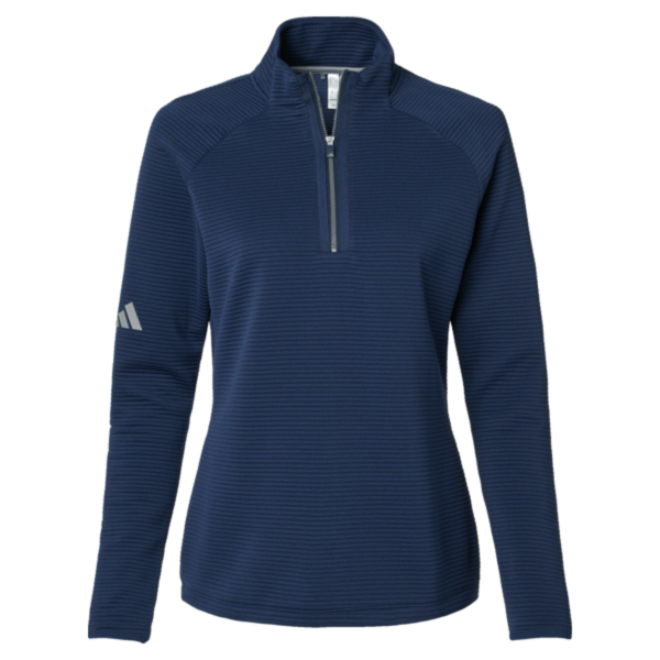 Adidas Women's Spacer Quarter-Zip Pullover, Collegiate Navy, Front view