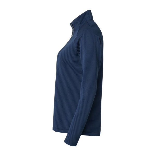Adidas Women's Spacer Quarter-Zip Pullover, Collegiate Navy, Left Sleeve view