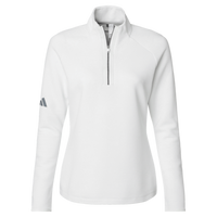 Adidas Women's Spacer Quarter-Zip Pullover, Core White, Front view