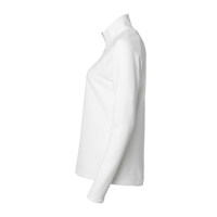 Adidas Women's Spacer Quarter-Zip Pullover, Core White, Left Sleeve view
