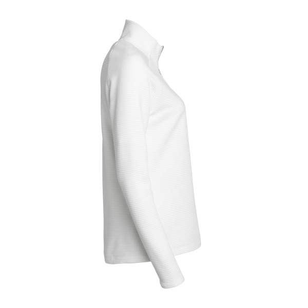 Adidas Women's Spacer Quarter-Zip Pullover, Core White, Right Sleeve view