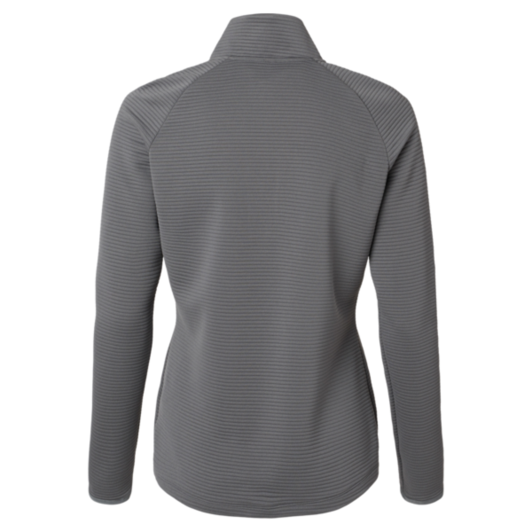 Adidas Women's Spacer Quarter-Zip Pullover, Grey Five, Back view