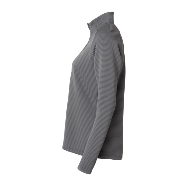 Adidas Women's Spacer Quarter-Zip Pullover, Grey Five, Left Sleeve view