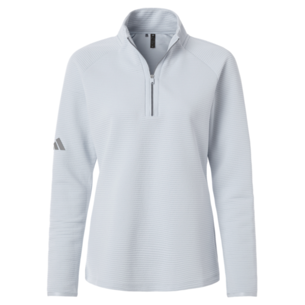 Adidas Women's Spacer Quarter-Zip Pullover, Halo Blue, Front view
