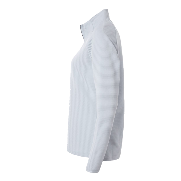 Adidas Women's Spacer Quarter-Zip Pullover, Halo Blue, Left Sleeve view