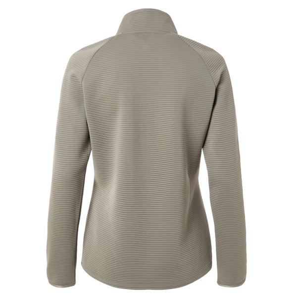 Adidas Women's Spacer Quarter-Zip Pullover, Silver Pebble, Back view