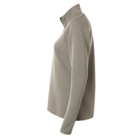 Adidas Women's Spacer Quarter-Zip Pullover, Silver Pebble, Left Sleeve view
