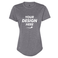 Adidas Women's Sport T-Shirt, Black Heather, Front view, Mockup