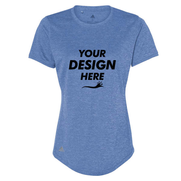 Adidas Women's Sport T-Shirt, Collegiate Royal Heather, Front view, Mockup